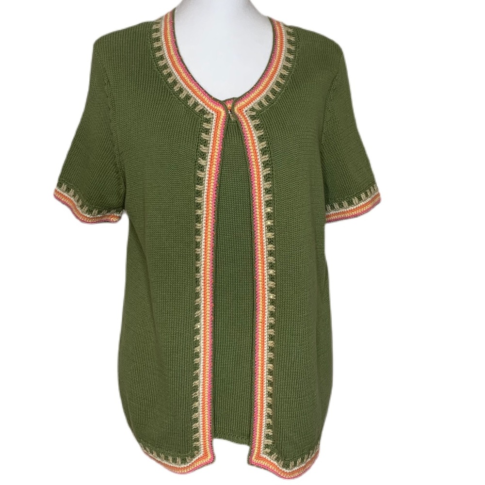 Koret Short‎ Sleeve Cardigan Mock Set